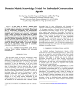 Domain metric knowledge model for embodied conversation agents