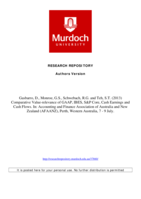 Comparative Value-relevance of GAAP, IBES, S&P Core, Cash Earnings and Cash Flows