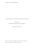 Anodal transcranial direct current stimulation: A potential treatment for chronic pain