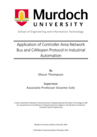Application of controller area network bus and CANopen protocol in Industrial Automation