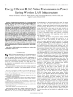 Energy Efficient H.263 Video Transmission in Power Saving Wireless LAN Infrastructure