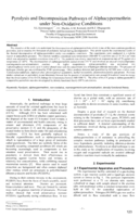 Pyrolysis and decomposition pathways of alphacypermethrin under non-oxidative conditions