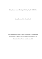 Baby graves: infant mortality in Merthyr Tydfil 1865-1908
