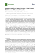 Unsupervised text Feature Selection using memetic Dichotomous Differential Evolution
