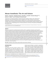 Mouse Anesthesia: The Art and Science