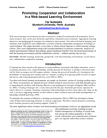 Promoting cooperation and collaboration in a Web-based learning environment