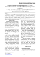 Comparative study of the decomposition of CH4 in a nonequilibrium plasma and under high temperature pyrolytic conditions