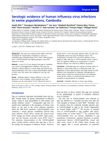 Serologic evidence of human influenza virus infections in swine populations, Cambodia