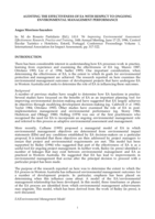 Auditing the effectiveness of EA with respect to ongoing environmental management performance