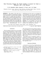 Heat processing changes the protein quality of canned cat foods as measured with a rat bioassay