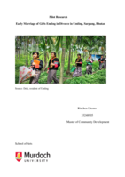 Early marriage of girls ending in divorce in Umling, Sarpang, Bhutan