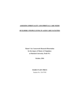 Assessing spirituality and spiritual care needs of elderly people living in aged care facilities