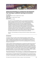Virtual benchmarking as professional development:Peer learning in authentic learning environments