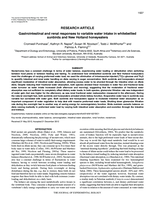 Gastrointestinal and renal responses to variable water intake in whitebellied sunbirds and New Holland honeyeaters