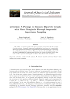 networksis: A package to simulate bipartite graphs with fixed marginals through sequential importance sampling