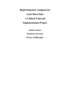 Rapid induction analgesia for acute burn pain: A clinical trial and implementation project