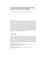 Incorporating emotion and personality-based analysis in user-centered modelling