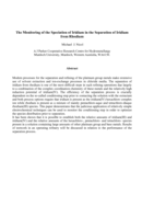 The monitoring of the speciation of iridium in the separation of iridium from rhodium