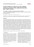 Yield evaluation of a wheat line with combined resistance to russian wheat aphid and stem rust race “Ug99” in Kenya