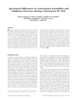 Age-related differences in corticomotor excitability and inhibitory processes during a visuomotor RT task