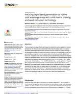 Inducing rapid seed germination of native cool season grasses with solid matrix priming and seed extrusion technology
