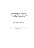 The Rejang of Sumatra: Exploring culture through literary journalism