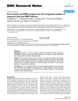 Perl module and PISE wrappers for the integrated analysis of sequence data and SNP features
