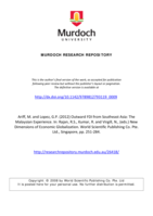 Outward FDI from Southeast Asia: The Malaysian Experience