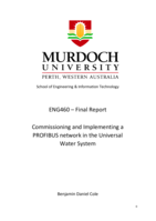 Commissioning and implementing a PROFIBUS network in the Universal Water System