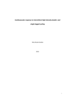 Cardiovascular response to intermittent high intensity double- and single-legged cycling