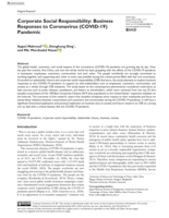Corporate social responsibility: Business responses to coronavirus (COVID-19) pandemic