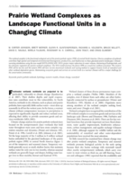 Prairie wetland complexes as landscape functional units in a changing climate