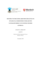 The impact of declining groundwater levels on Stygofauna communities in the Leeuwin naturaliste ridge cave systems, Western Australia