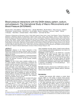 Blood pressure interactions with the DASH dietary pattern, sodium, and potassium: The International Study of Macro-/Micronutrients and Blood Pressure (INTERMAP)