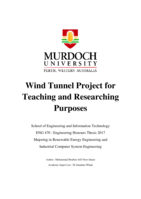 Wind tunnel project for teaching and researching purposes
