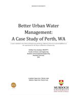 Better Urban Water Management: A Case Study of Perth, WA