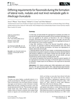 Differing requirements for flavonoids during the formation of lateral roots, nodules and root knot nematode galls in Medicago truncatula