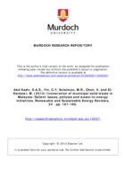 Incineration of municipal solid waste in Malaysia: Salient issues, policies and waste-to-energy initiatives