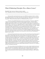 What if marketing principles was a macro course?