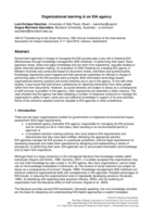 Organizational learning in an EIA agency