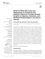 Genome-Wide discovery and deployment of insertions and deletions markers provided greater insights on species, genomes, and sections relationships in the Genus Arachis