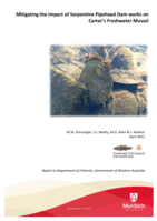 Mitigating the impact of Serpentine Dam works on Carter’s Freshwater Mussel