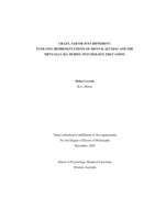 Crazy, sad or just different: evolving representations of mental illness and the mentally ill during psychology education