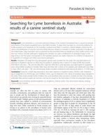 Searching for Lyme borreliosis in Australia: Results of a canine sentinel study