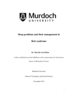 Sleep problems and their management in Rett syndrome