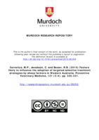 Factors likely to influence the adoption of targeted selective treatment strategies by sheep farmers in Western Australia