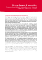 Diverse, remote and innovative - Prospects for a globally unique electricity network and market in Western Australia
