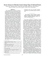 Recent advances in molecular genetic linkage maps of cultivated peanut