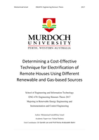 Determining a cost-effective technique for electrification of remote houses using different renewable and Gas-based sources