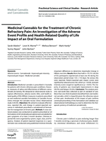 Medicinal cannabis for the treatment of chronic refractory pain: An investigation of the adverse event profile and health-related quality of life impact of an oral formulation
